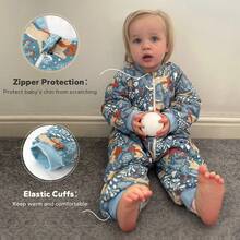 Saco de dormir grueso para bebé de 2.5 TOG, saco de dormir de invierno para niños pequeños con piernas y brazos - Multicolor - Ver 2
