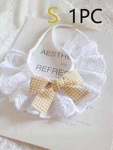 1 Pure Cotton Lace Scarf For Cats, Cat Accessories, Dog Accessories, Cat Items, Pet Bows, Cute Decorative Bibs, Cat Bow Ties, Halloween Decorative Cat Collars