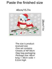 1/2/3pcs Christmas Wall Stickers, Christmas Decoration Snowflake Bird Stickers, Living Room Window Glass Beautification Decorative Wall Stickers, Self-Adhesive And Detachable, No Electricity Required.Perfect And Christmas Gift For Couples, Parents And Friends. Christmas Decorations Christmas Decorations Home Home Decor Room Decor