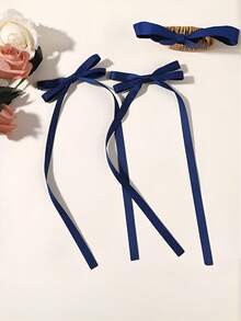 2 件装甜美芭蕾缎带蝴蝶结发夹，适合女孩 - 彩色 - 查看 18