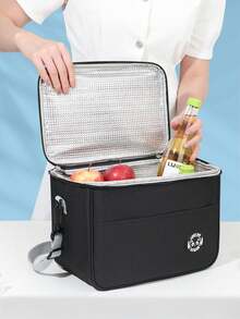 New Portable Lunch Bag Food Thermal Box Waterproof Office Cooler Lunchbox With Shoulder Strap Insulated Case,Large-Capacity Travel Hand-Held Shoulder Strap Insulated Bag, Lunch Box Bag, Student Thickened Waterproof Lunch Bag, Fresh-Keeping Aluminum Foil Picnic Bag Lunch Bag For Women Lunch Box For School For Traveling Waterproof Bag Insulated Lunch Bag - Multicolor - View 3