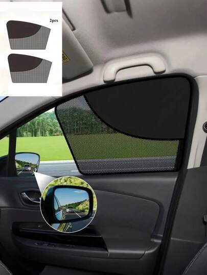 1pc Magnetic Car Side Window Sunshade - Universal Privacy Curtain, Provides UV Protection And Heat Insulation - Easy To Install Car Sun Visor, Suitable For Babies, Kids And Pets - Keeps The Car Interior Cool And Comfortable (Black)