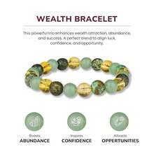 Vibe Green Jade Bracelet - Healing Wealth Bracelet - Jade Beaded Bracelet Women Men - Bring Good Luck Prosperity And Emotional Balance - Adjustable Size - 財富 - 查看 4