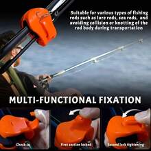 4 piezas de Clips Multifuncionales para Varillas - Portador y Organizador Libre de Presión para Varillas de Pesca, Soporte de Cable de Aparejos, Resistente a la Presión, Correa de Alta Elasticidad, Clips de Goma para Varillas