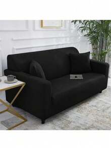 1 einfarbiger Sofabezug aus Milchseide mit Elastik, moderner ganzjähriger Sofabezug in einem Stück, haustierfreundlicher Sofaschutz, maschinenwaschbar, haustierfreundliche Heimdekoration, 1 Sitz, 2 Sitze, 3 Sitze, 4 Sitze