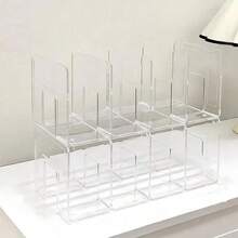 2pcs Transparent Acrylic Bag Storage Organizer With Dividers | 4-Tier Space-Saving Closet Cabinet Organizer | Multi-Layer Handbag Display Rack For Party, Birthday, Wedding Decor | Back To School Essentials & Gift Idea For Women, Friends - Clear - View 10