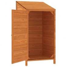 vidaXL Garden Shed For Tool Storage House Outdoor Backyard Solid Fir Wood - 棕色 - 查看 4