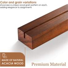 4 Stücke Holz Postkarten Ständer, Kiefernholz Basis, Kalender Anzeige, kreative Memo Foto Halter, geeignet für Dekoration auf Esstisch, Büroschreibtisch, für Ostern, Feiertage, Halloween, Weihnachten