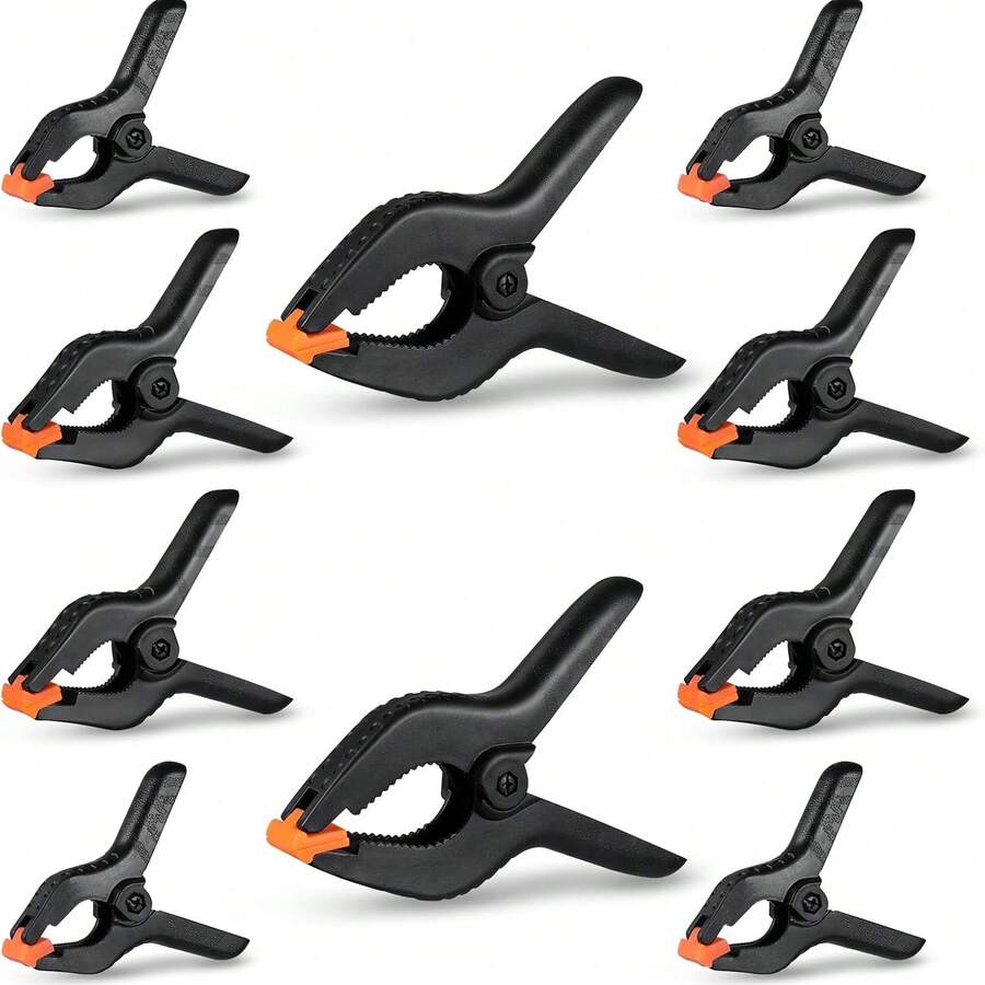 Miliocry 2/4/6/8/10pcs Spring Clamps Heavy Duty, Balloon Arch Clips, Removeable Rotatable Jaws, Backdrop Clips Small Clamps For Crafts Woodworking Background Photography