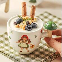 创意蔬菜手柄杯，可爱卡通握手杯，可爱陶瓷杯，精美家用马克杯，牛奶杯，早餐杯，咖啡杯返校 - 多選 - 查看 16