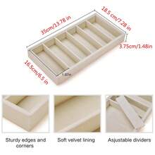 5/6/8-Fach Samtbrille und Schmuckorganizer Tablett - Stapelbares graues Ausstellungstablett, Polyesterstoff für Brillen und Accessoires