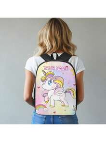 1 pieza Mochila personalizada con fotos, mochilas de viaje, mochila personalizada para hombre - Negro - Ver 2