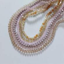 4mm Cuentas de cristal de vidrio facetadas de color recubierto, 6 hebras/bolsa, aproximadamente 720 piezas, cuentas espaciadoras sueltas para hacer joyas, accesorios DIY, pulseras, collares, accesorios de ropa