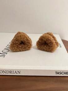 Hair Clips Claw Clips 2PCS Cute Plush Cat Ear Hair Clip, Soft And Sweet Autumn And Winter Ladies And Girls Hair Accessories, School Stuff, College Autumn Accessories