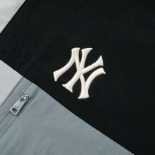 MLB Unisex Casual Woven Hooded Jacket, GORPCORE POCKET BLOCKING WINDBREAKER, Minimalist Sportswear Outerwear, 3AWJB0751-50BKS