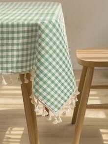 1/32pcs Japanese Style Plaid Tassel Pendant Tablecloth, Rectangular Tablecloth For Living Room, Kitchen, Dining Room, Party, Dining Table Decor - Nhiều màu - Xem 10