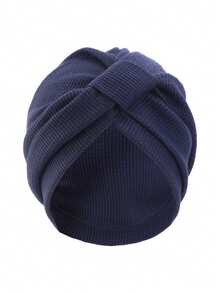 1pc New Thick Waffle Grid Headband Hat, Style Headwrap