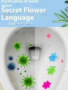 BlueOcean Fragrance Toilet Cleaning Flower Design Toilet Gel Toilet Stain Removal Cleaning Air Freshener Wall Stickers Room Decor Wall Decor Wall Sticker Personalised Stickers Home Decor