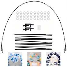 Adjustable Table Arch Stand, Over The Table Rod Stand With Clamps , Table Bar For Hanging Flowers , Table Arch For Birthday, Wedding,Party Decoration,Table Top Backdrop Stand Suits For Different Scenes With Decorations - 彩色 - 查看 7