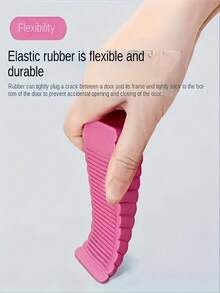 2 pezzi Fermo porta in silicone di colore casuale, senza foratura, design creativo e , utilizzabile in casa e in ufficio come fermo anti-collisione, design semplice e durevole in gomma