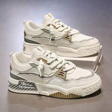 Men's Minimalist Low-Top Skateboard Shoes, Comfortable Non-Slip Casual Thick Sole Plus Size Sneakers 2000s Style Valentine's Day Ideas