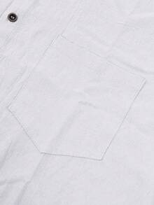 2 Stücke Herren Leinen Set, einfarbiges Hemd mit Einzelknopfleiste und kurzen Ärmeln und Hose, leichte, lässige Sommer Leinen Kleidung für Herren, gemütliche Outfits