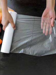 1 Roll Of Food Plastic Wrap, Disposable Food Plastic Wrap, Odor-Free Plastic Wrap For Refrigerator Food, Plastic Wrap, Food Wrap, Leftover Food Dust Cover, Christmas Party Supplies