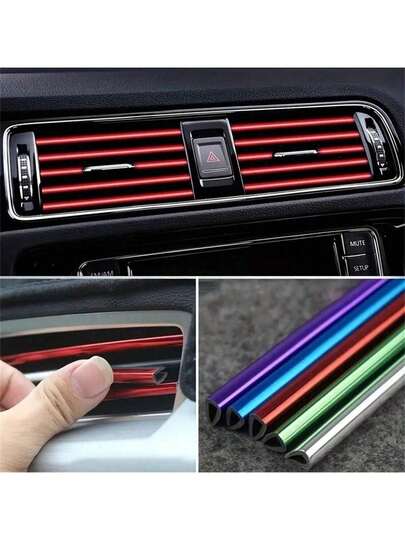 10 piezas de 7.87 pulgadas Juntas en forma de U universales para salidas de aire acondicionado de coche, protector de borde de puerta de estilo automotriz para esquinas