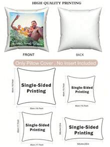 Customized Throw Pillow Cover, Home Textile, Christmas Home Decor, Breathable, Lightweight, Soft - Multicolor - View 10