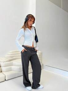 Soft Wrinkle-Free Button Down Stretch Shirts For Women, Breathable Moisture-Wicking Casual Work Dress Tops - 白色 - 查看 3