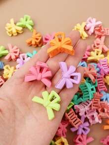 15/20件套女孩简约长方形发夹，适合日常或节日佩戴 - 彩色 - 查看 3