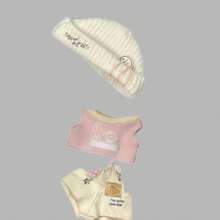 （仅含娃娃衣服）适用于17厘米/10厘米Labobo娃娃的可爱背带裤套装，LBB普通体型/海星体型娃娃衣服，夏季背心吊带帽背心套装，可更换