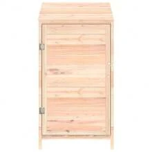 vidaXL Garden Shed For Tool Storage House Outdoor Backyard Solid Fir Wood - 棕色和奶油色 - 查看 3