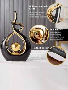 1 bức tượng nghệ thuật trừu tượng hiện đại trang trí bàn làm việc, thích hợp cho phòng ăn, phòng khách, văn phòng, món quà tuyệt vời. - Nhiều màu C - Xem 4