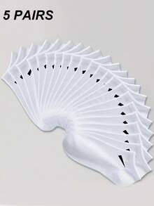 5/6/8/10/12/20 Pairs Women's Casual Short Socks, Multi-Color Black White Gray, Comfortable Breathable Fabric Crew Socks For Everyday Wear, Couple, Y2K, Outdoor, Party, Goth, Back To School, Tights