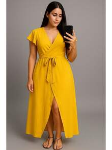 Wrap Dress - Amarillo - Ver 3