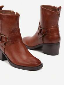 Stivali western da donna - Stivali alla caviglia in stile rock classico - Casual autunno/inverno