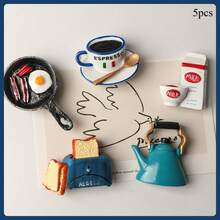 1pc/4pcs/5pcs/5pcs-Style 1/6pcs/7pcs/7pcs-Style 1/8pcs/8pcs-Style 1/9pcs/9pcs-Style 1/10pcs/10pcs-1/11pcs/12pcs/13pcs 3D Realistic Food Magnetic Stickers, Delicious Food Themed Stickers, Creative Fridge Magnets, Decorative Accents For Office, Kitchen, Whiteboard, Storage Cabinet, Dishwasher, Home Decor, Gifts For Friends And Family, Valentine's Day - 彩色 - 查看 60