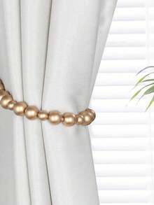2pcs Bohemian Style Wooden Bead Curtain Tie Backs, Multiple Color Options - Multicolor - View 8