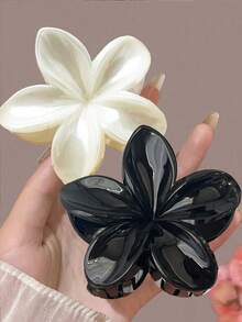 2个亚克力渐变花朵造型发爪，大号，优雅时尚休闲发型配饰，适合女性，情人节夏季发夹，发卡，发夹，发夹，发饰，发圈，发夹，发饰 ...