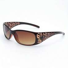 Women's High-End Fashion Oval Glasses -  Lenses, Lightweight And Durable Black Floral Pattern Frame, Suitable For Casual And Formal Occasions, Includes Cleaning Cloth, Fashion Accessories, Elegant Design, High-Quality Decorative Glasses, Must-Have For  Enthusiasts, Exquisite Style, Premium Lenses - Đỏ - Xem 10