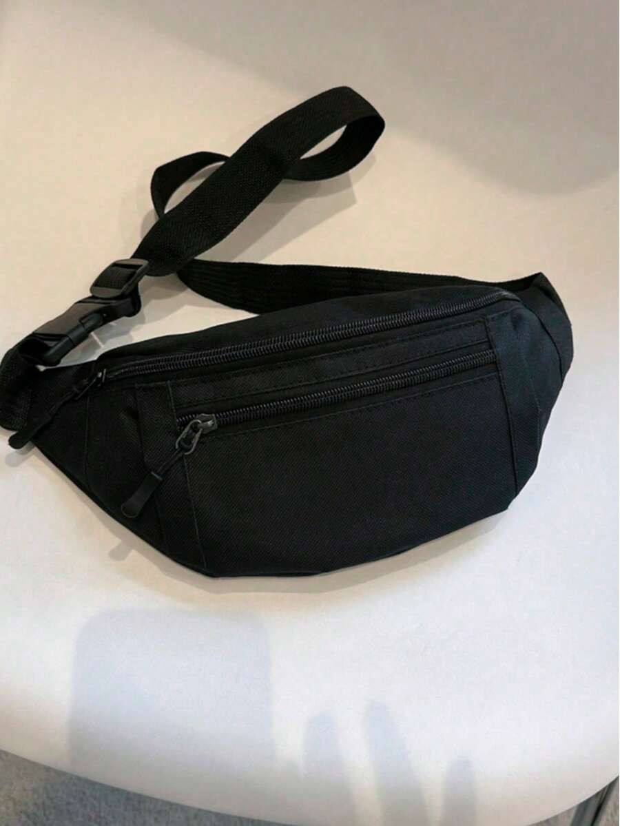 Fashionable Waist Bag For Women Simple Shoulder Bag Lightweight Oxford Cloth Casual Waist Bag, Preppy Bum Bag For The First Day Of School