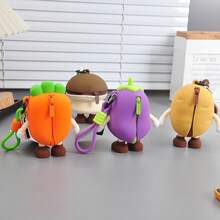 1pc - 2025 New Arrival - Home Decor - Chibi Vegetable Keychain - Coin Purse - Earphone Organizer - Mini Pouch Pendant - Convenient Storage - Bag Charm - Stitch Toys, Travel Toys, Classroom Fidget Toys, Mini Stuff, Bath Toys, Christmas Stationery, Stress Ball - Birthday Gift, Christmas Gift, Christmas Eve Gift, Perfect Gift, Gift, Toys, Games
