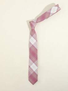 1pc Women's Casual JK Necktie, Plaid, Striped Pattern, School Style Suitable For Shirts, Uniforms, Dates, Campus, Casual Wear, Photo Matching For Dress For Christmas Decor