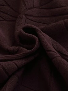 1pc/2pcs Square Footstool Cover, Elastic Leaf Jacquard Pattern, Full Wrap Footrest Protector, Suitable For Sofa And Living Room - Coffee Brown - View 7