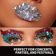 Teenitor Face Glitter Gel Set, No Glue Body Glitter, Festival Makeup Glitter For Face, Body, Hair, Total 120g/4.23oz, 12 Color - 3,5mm/3mm/1mm/0,2mm - Xem 8