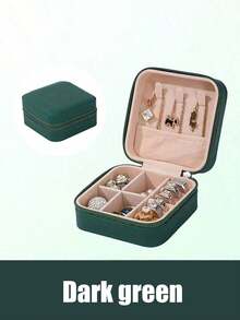 1 Piece Mini Jewellery Organizer, Portable Zipper Travel Jewellery Organizer Box, Ladies Gift Box, Multi-Functional Jewellery Display Rack, Suitable For Rings, Pendants, Earrings, Necklaces And So On. - Suitable Gift Box For Girls And Ladies, Halloween Gift Box, Christmas Gift Box. For Women Storage Organizer Travel Essentials Back To School Dormitory Storage Fall Decor - Multicolor - View 13