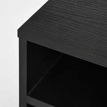 HOMCOM Desktop Printer Stand With Storage, 2-Tier Desk Organizer With 3 Open Compartments For Home Office, Black - Black - View 9