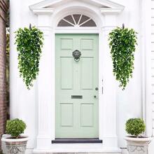 4Pcs Fake Hanging Plants Fake Plants  Fake Vines Artificial Decor For Indoor Outdoor Party Wall Porch Wedding Decoration - màu xanh lá - Xem 7