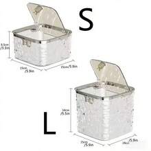 1pc Glacier Pattern Trash Can, Lightweight Luxury Design For Home, Living Room, Kitchen, Bathroom, Bedroom, Office